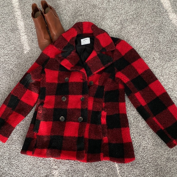 ❤️Sold❤️ Old Navy Buffalo Print Peacoat❤️ - Picture 2 of 7